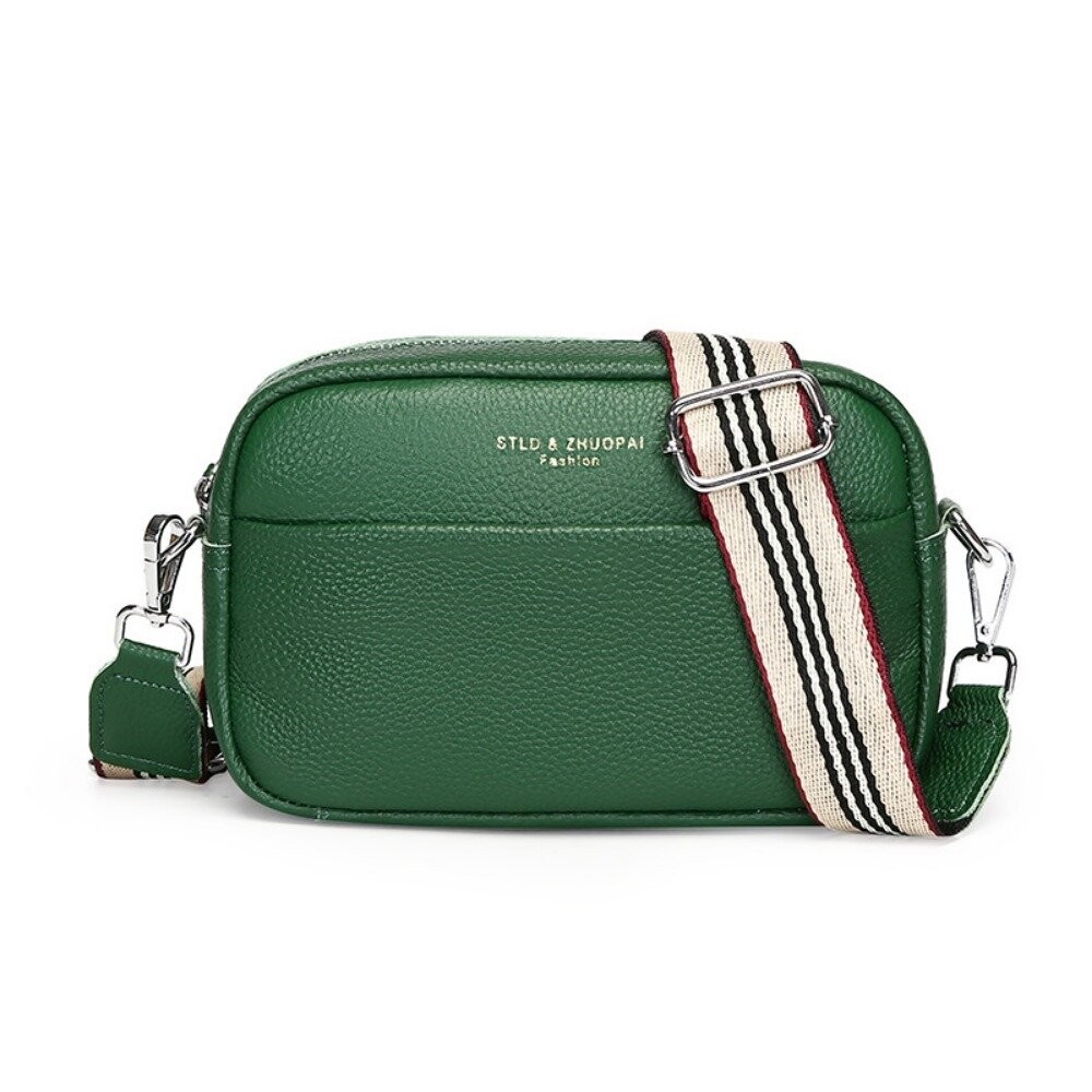 【實體店+發票】真皮百搭寬肩斜背包 頭層牛皮側背包 女生包包 單肩包 軟皮斜跨包 交換禮物 送禮 送禮-規格圖11