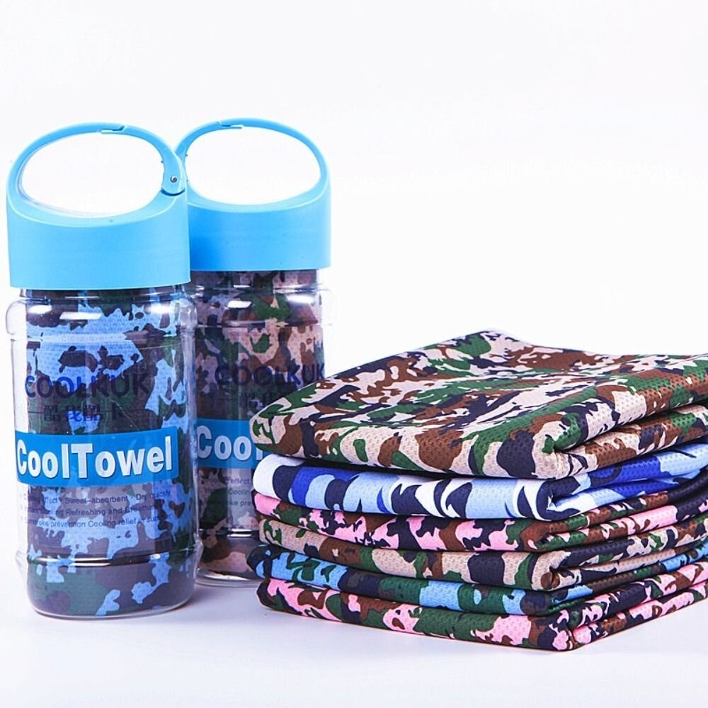 【實體店+發票】夏季冰絲涼感運動毛巾 30*90cm膠囊裝 抗UV 涼感速乾 瞬間降温 30*100瓶裝 送禮-細節圖11