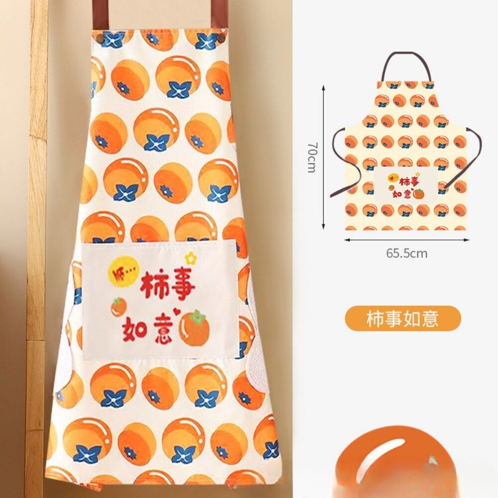 【實體店+發票】可擦手綁帶圍裙 防水無袖工作服 PVC防水 珊瑚絨 大口袋 廚房 送禮-規格圖11