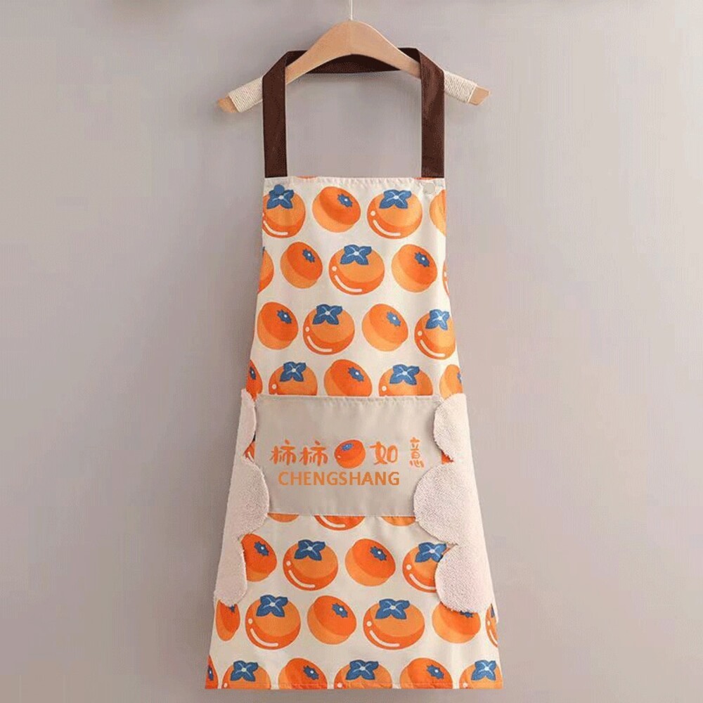 【實體店+發票】可擦手綁帶圍裙 防水無袖工作服 PVC防水 珊瑚絨 大口袋 廚房 送禮-規格圖11