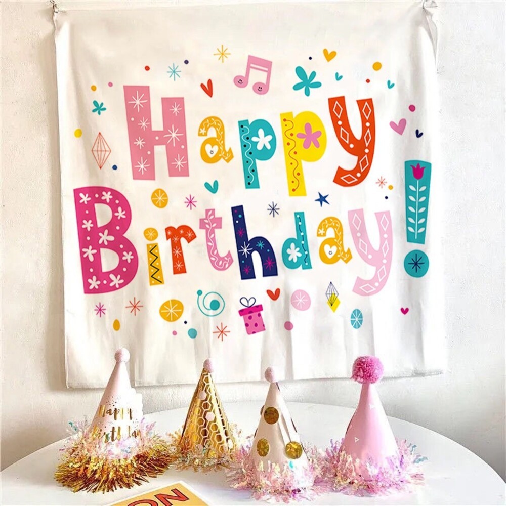 【實體店+發票】兒童派對生日掛毯 拍照背景布 生日掛布 兒童派對裝飾 背景牆拍照 生日派對裝飾 生日佈置 送禮-規格圖10