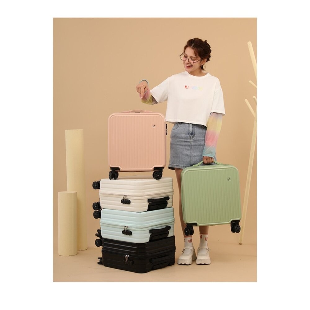 【實體店+發票】直條紋小型行李箱 20吋_18吋行李箱 登機箱 拉桿箱 旅行箱 加厚抗壓 送禮-細節圖4