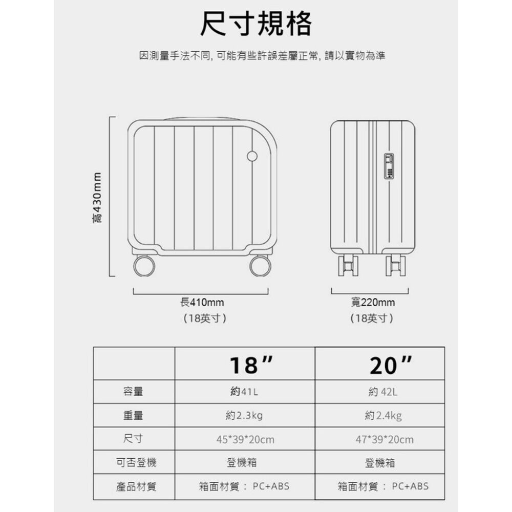 【實體店+發票】直條紋小型行李箱 20吋_18吋行李箱 登機箱 拉桿箱 旅行箱 加厚抗壓 送禮-細節圖10