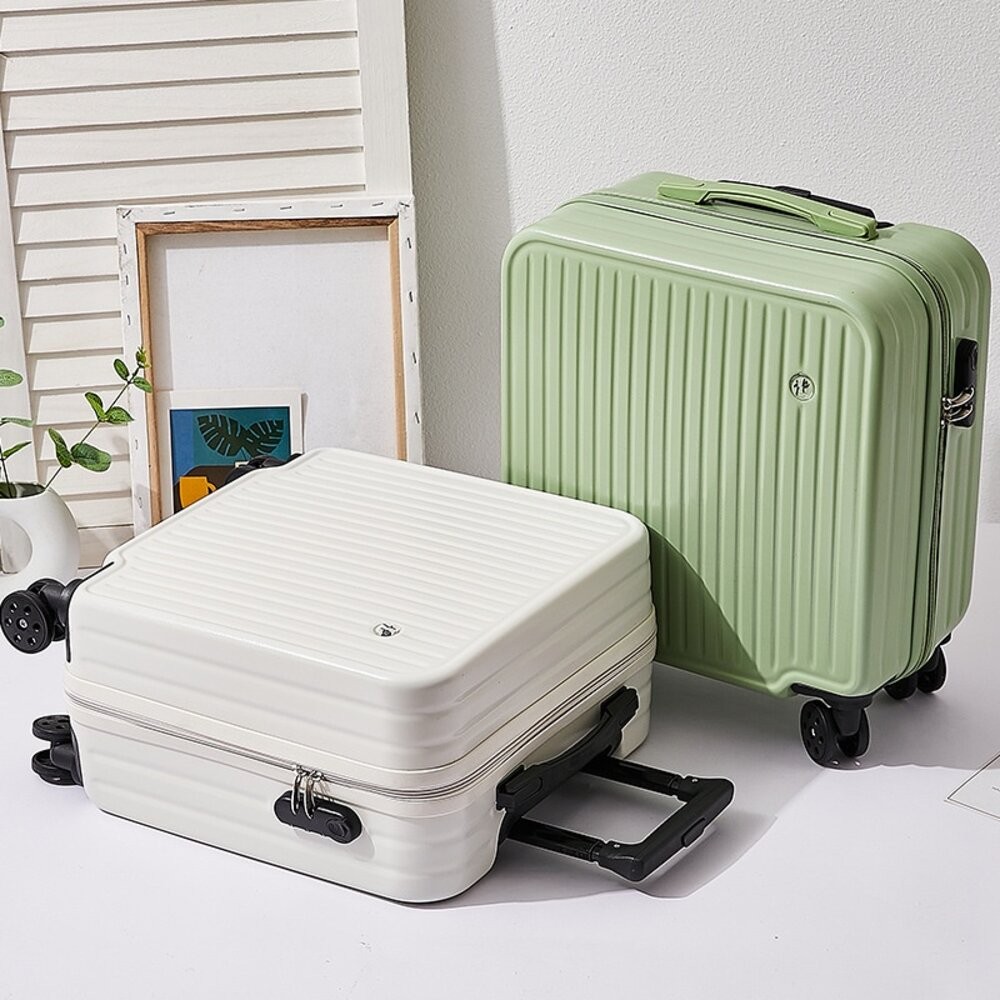 【台北士林*店面】直條紋小型行李箱 20吋_18吋行李箱 登機箱 拉桿箱 旅行箱 加厚抗壓 送禮-細節圖9