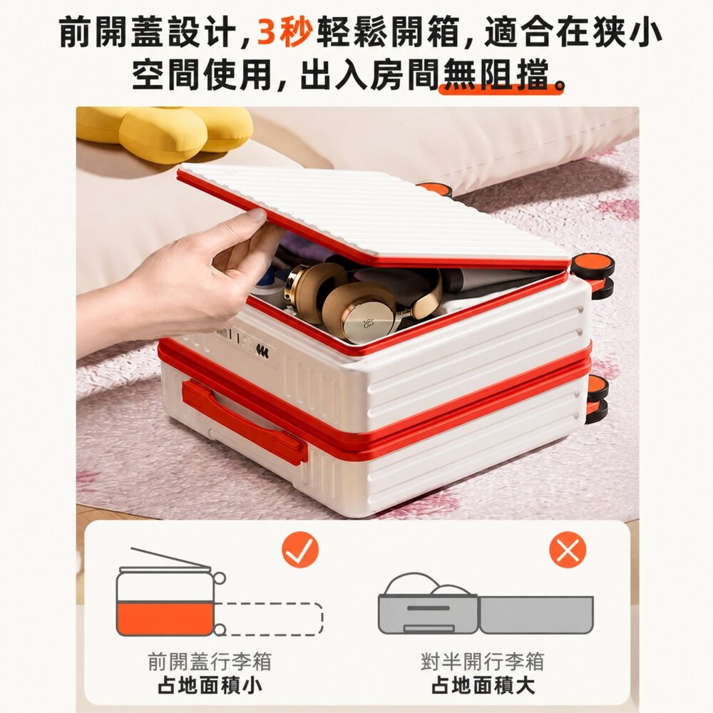 【台北士林*店面】前開小型行李箱 20吋_18吋行李箱 登機箱 拉桿箱 旅行箱 加厚抗壓 送禮-細節圖2