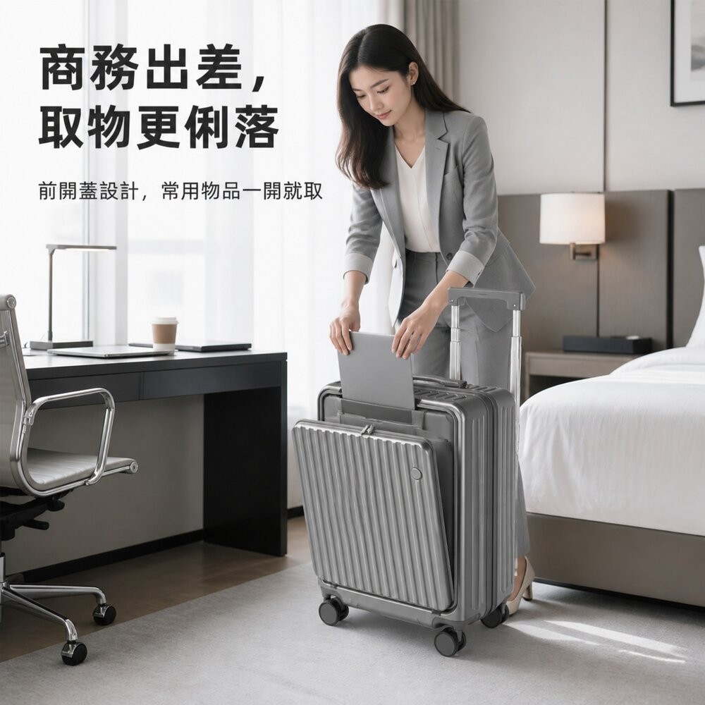 【台北士林*店面】前開小型行李箱 20吋_18吋行李箱 登機箱 拉桿箱 旅行箱 加厚抗壓 送禮-細節圖9