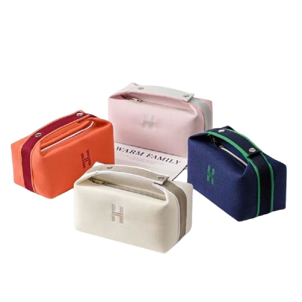 【實體店+發票】織帶手提帆布化妝包 便攜手提化妝包 字母簡約化妝包 大容量 收納包 送禮-細節圖8