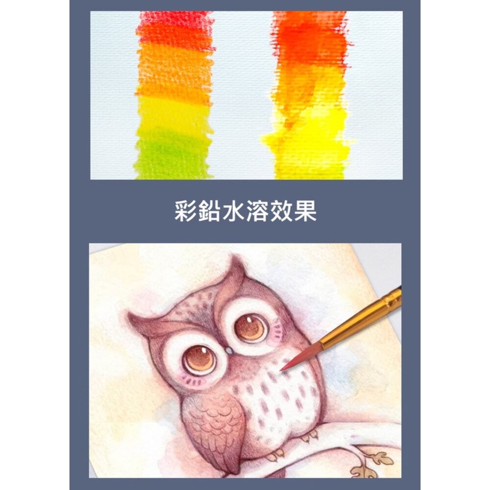 【實體店+發票】水溶性色鉛筆套組 彩色鉛筆 三角原木 繪畫 水溶性 送禮-細節圖8