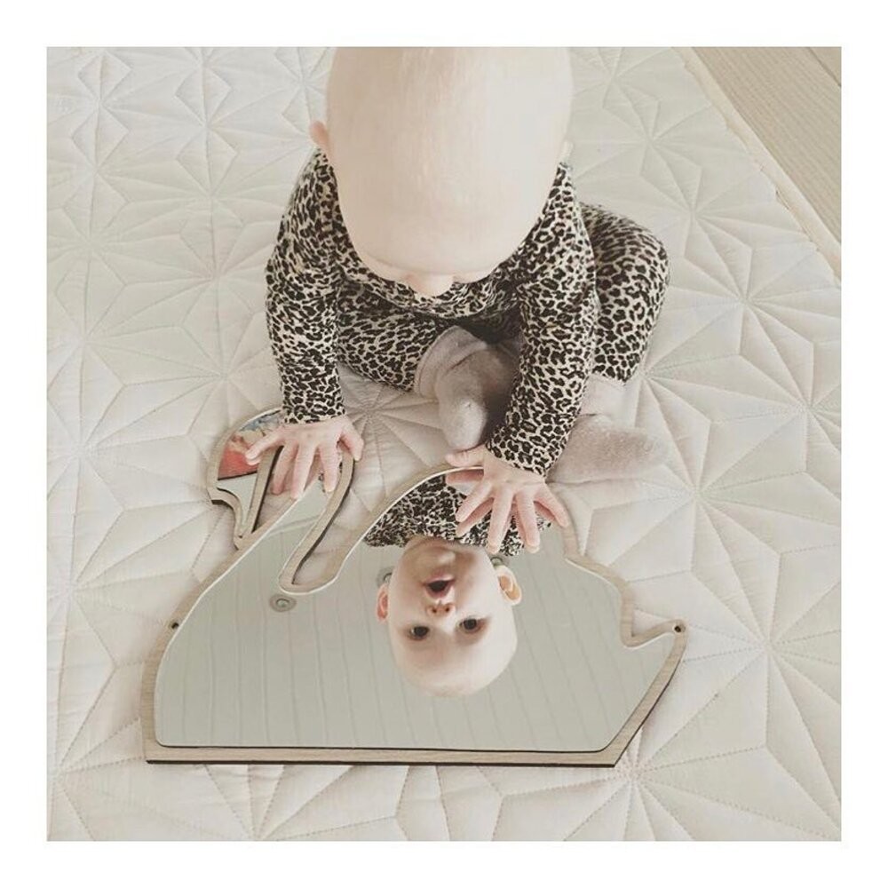 【實體店+發票】兒童壓克力鏡 北歐風鏡子 家居裝飾 兔子鏡 造型鏡子 雲朵鏡子 木質鏡子 送禮-細節圖9