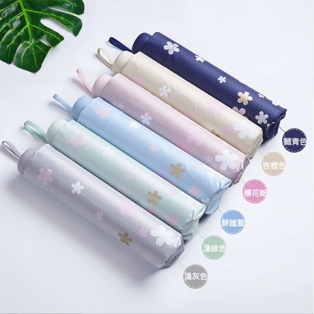 【實體店+發票】浪漫櫻花反向UV傘 優雅銀膠遮陽傘 黑膠防曬傘 防紫外線 晴雨傘 兩用 三折傘 送禮-細節圖3