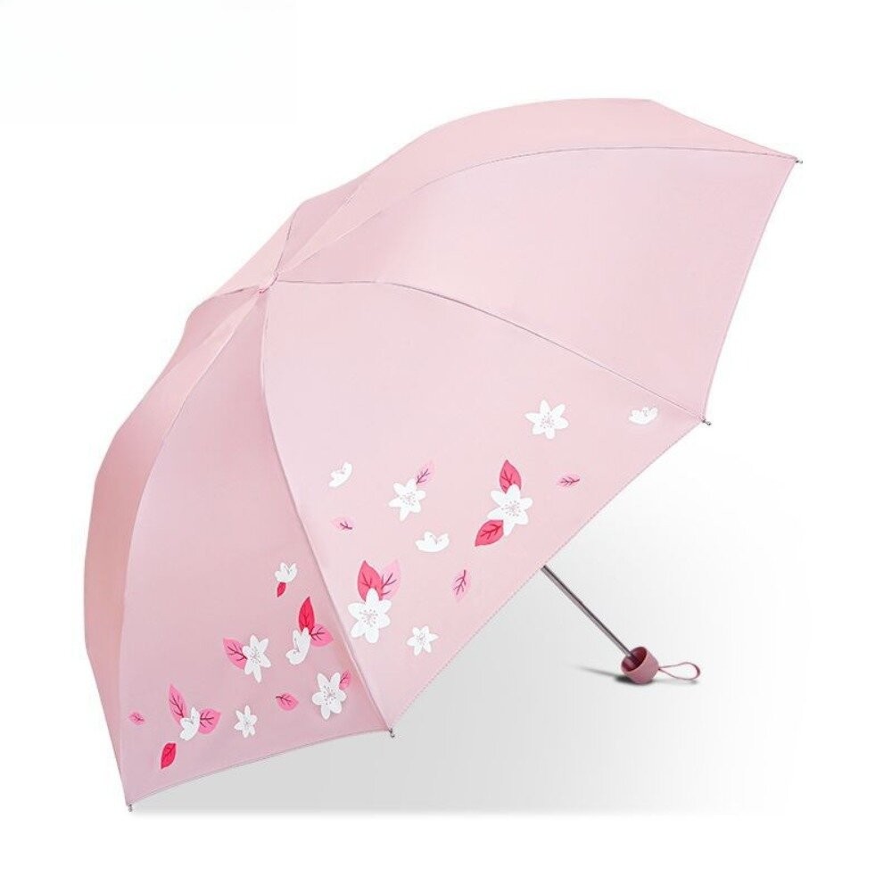 【實體店+發票】浪漫櫻花反向UV傘 優雅銀膠遮陽傘 黑膠防曬傘 防紫外線 晴雨傘 兩用 三折傘 送禮-規格圖9