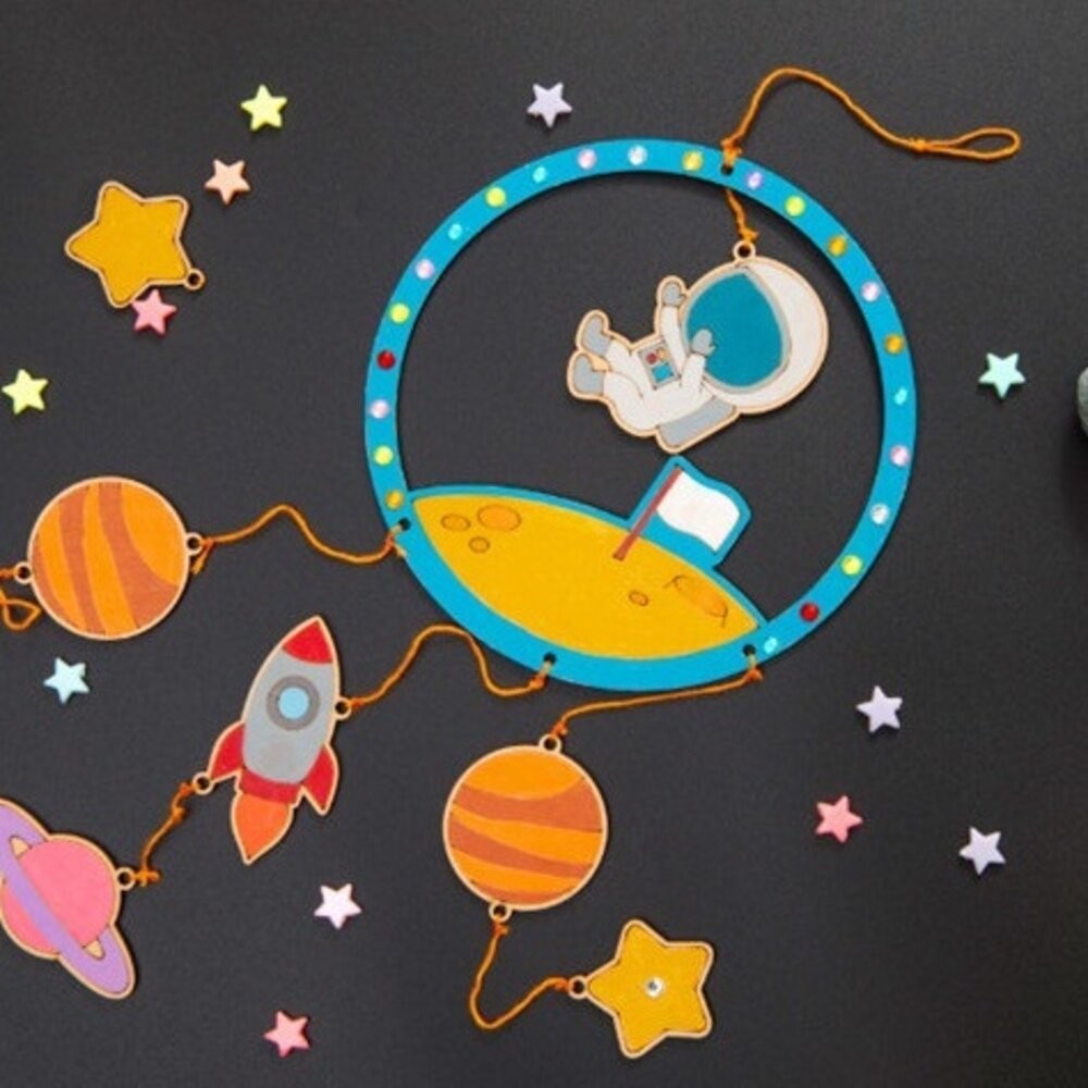 【實體店+發票】捕夢網DIY材料包 手工diy 捕夢網材料組 幼兒玩具 塗鴉風鈴掛飾 捕夢網 禮物 送禮-細節圖3