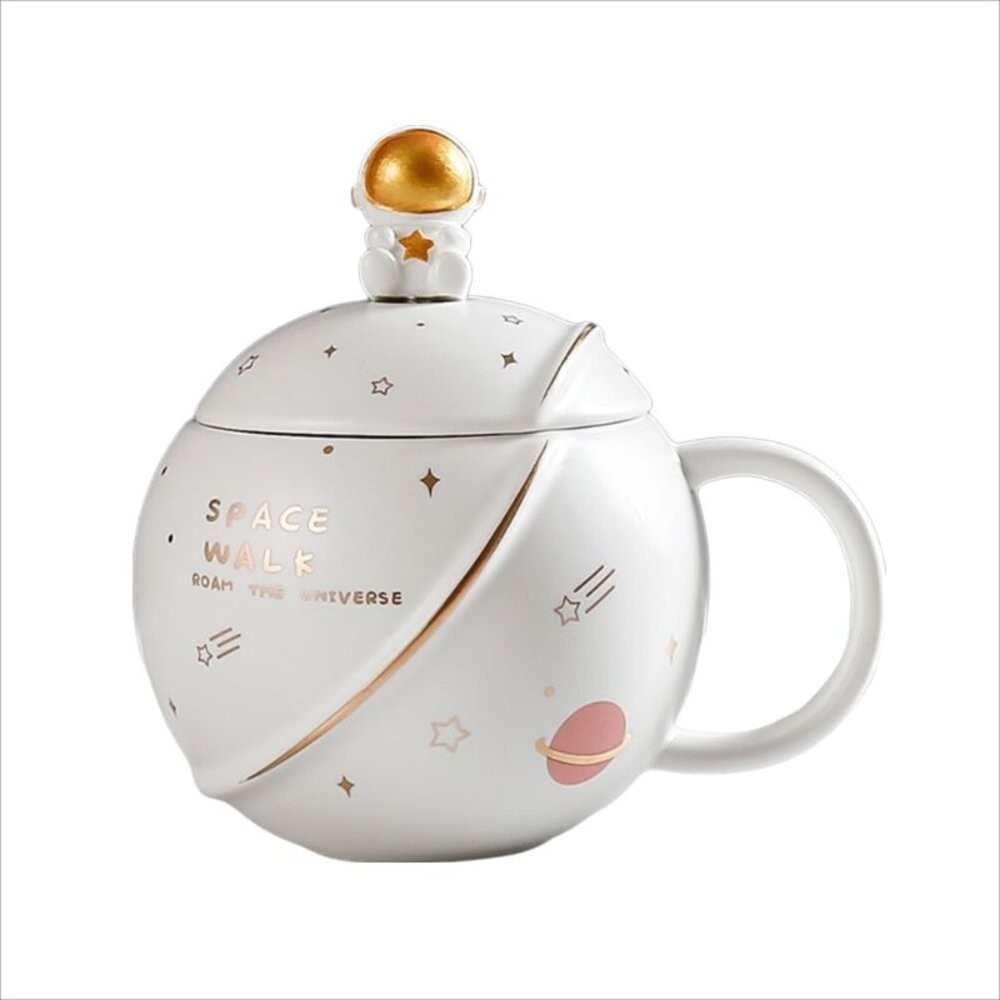 【台北士林*店面】星球馬克杯 造型馬克杯 陶瓷杯 帶蓋杯子 禮物 送禮-細節圖2