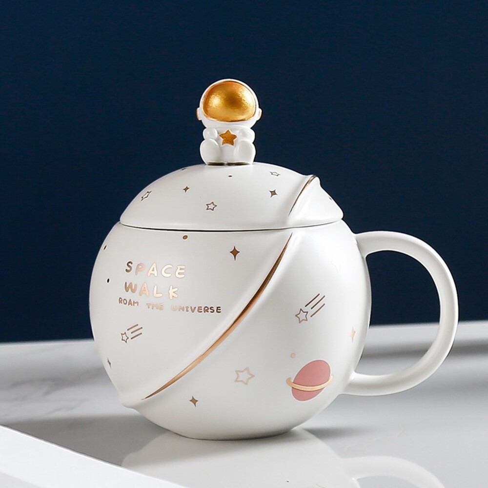 【實體店+發票】星球馬克杯 造型馬克杯 陶瓷杯 帶蓋杯子 禮物 送禮-規格圖11