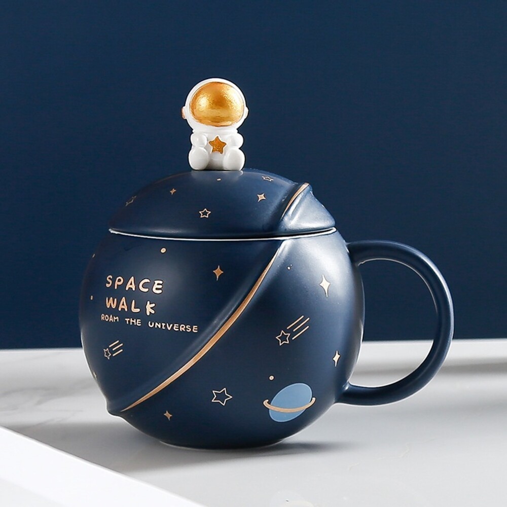 【實體店+發票】星球馬克杯 造型馬克杯 陶瓷杯 帶蓋杯子 禮物 送禮-規格圖11