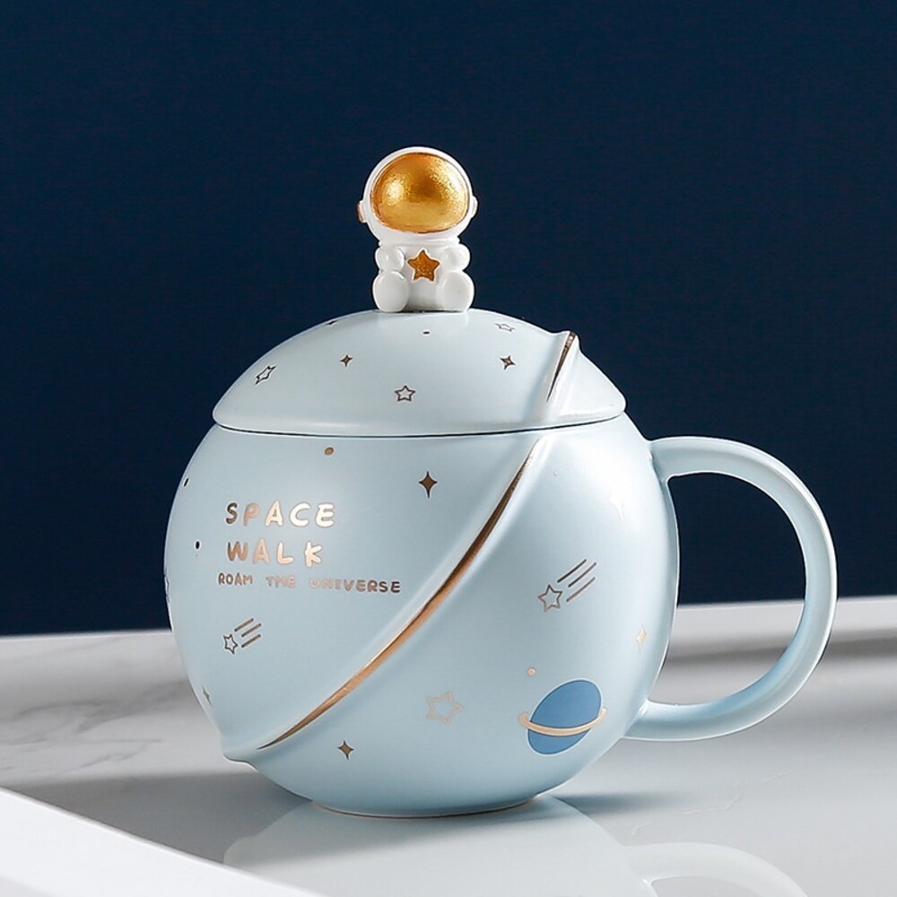 【實體店+發票】星球馬克杯 造型馬克杯 陶瓷杯 帶蓋杯子 禮物 送禮-規格圖11