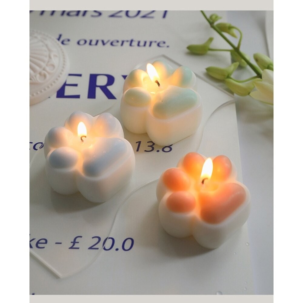 【實體店+發票】貓爪造型香薰蠟燭 可愛肉球拍照道具  家居香氛裝飾 送禮-細節圖6