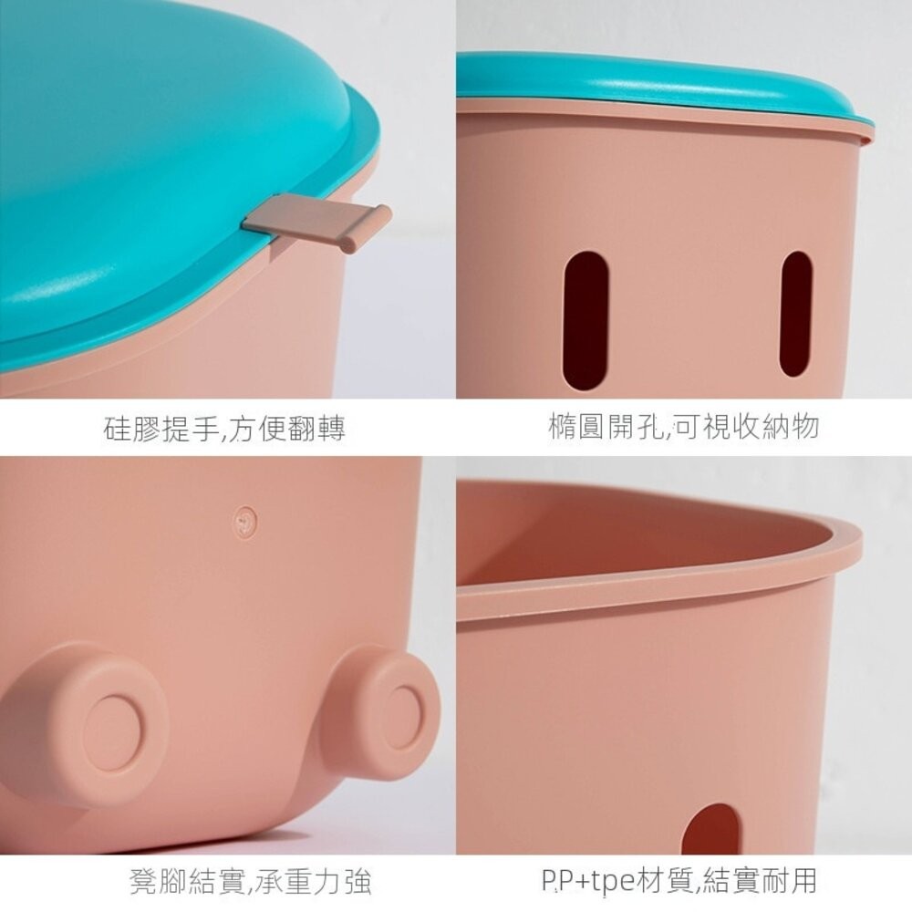 【台北士林*店面】兒童儲物收納凳 收納凳 雙拼色多功能收納凳 寶寶玩具收納凳 送禮-細節圖6