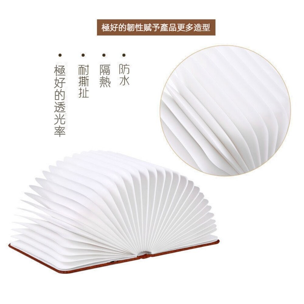 【實體店+發票】皮質木紋變色書本燈 文青創意LED燈 小夜燈 造型燈 便攜 禮物 裝飾 送禮-細節圖9