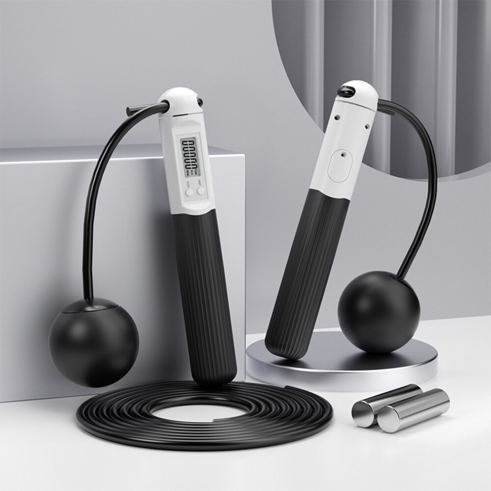 【實體店+發票】兩用負重無繩跳繩 計數跳繩 健身 智能跳繩無繩 健身燃脂 減肥減重 球+繩+負重 送禮-規格圖11