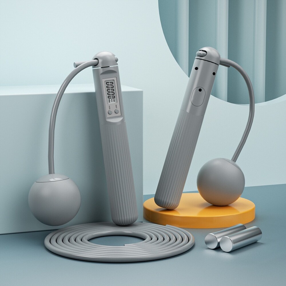 【實體店+發票】兩用負重無繩跳繩 計數跳繩 健身 智能跳繩無繩 健身燃脂 減肥減重 球+繩+負重 送禮-規格圖11