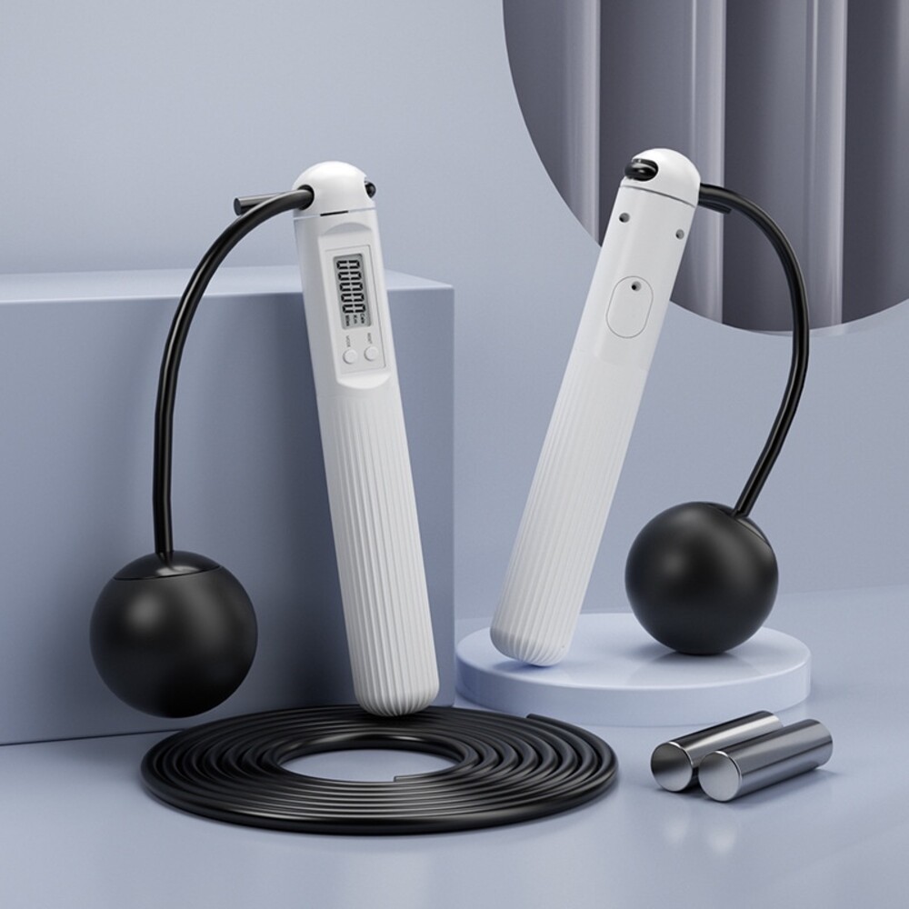 【實體店+發票】兩用負重無繩跳繩 計數跳繩 健身 智能跳繩無繩 健身燃脂 減肥減重 球+繩+負重 送禮-規格圖11