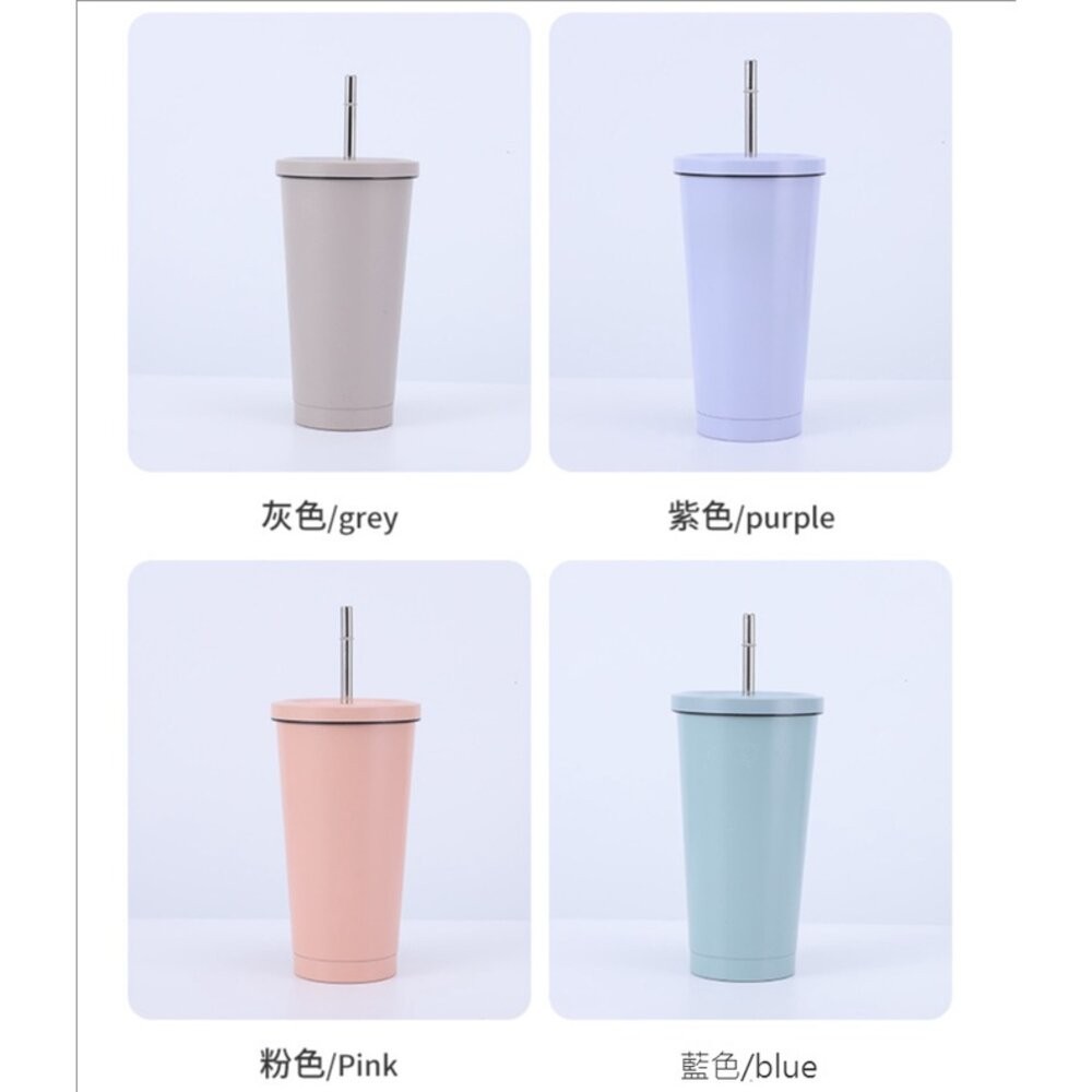 【實體店+發票】304不銹鋼吸管杯 吸管環保杯 雙層保溫杯 冰霸杯 保冰杯 750ML 500ML 送禮-細節圖4