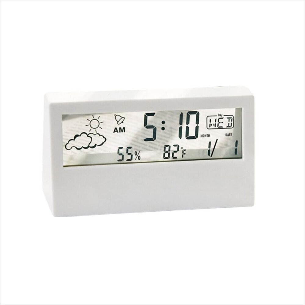 【實體店+發票】多功能電子鐘 多功能電子鐘 溫濕度計時鐘 時鐘 鬧鐘 溫度 濕度 日曆電子鐘 送禮-細節圖2