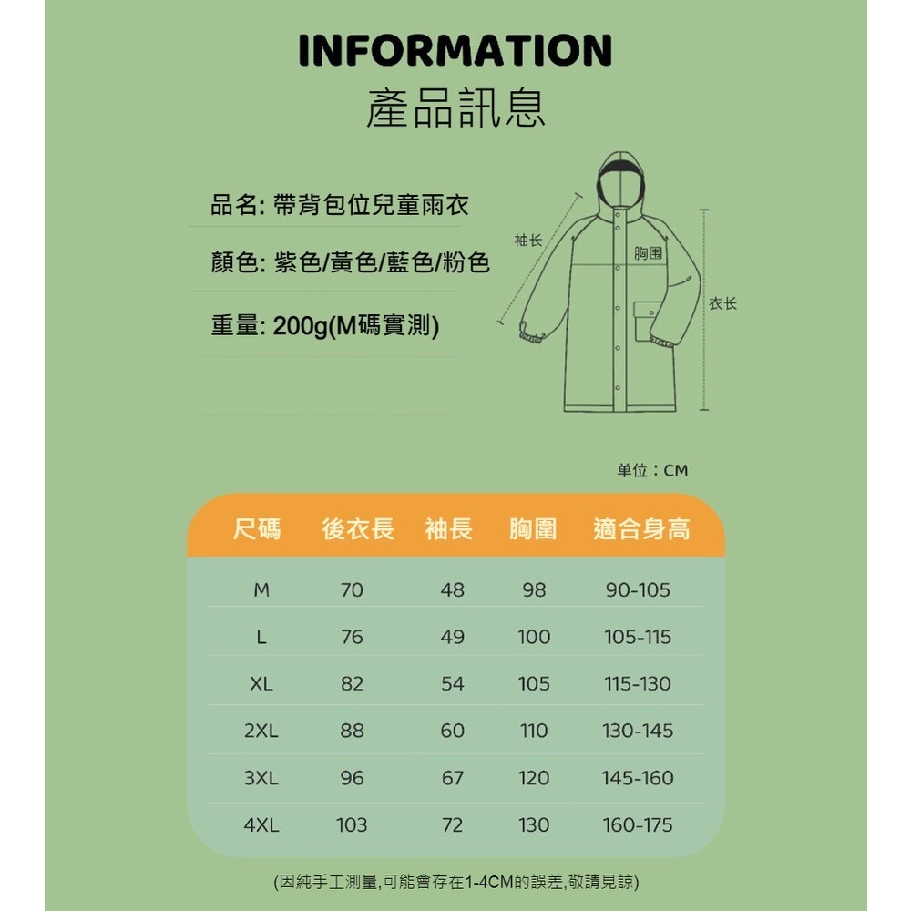 【實體門市】卡通兒童雨衣 帶書包位 加大帽檐 男童女童雨衣 幼兒園 小學生-細節圖10