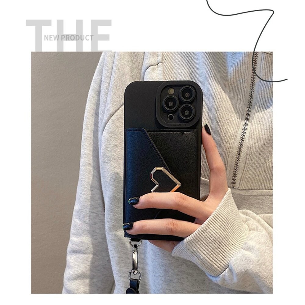 【實體店+發票】iPhone15防摔保護卡包 粉色愛心 防摔保護套 手機錢包 送禮-細節圖7