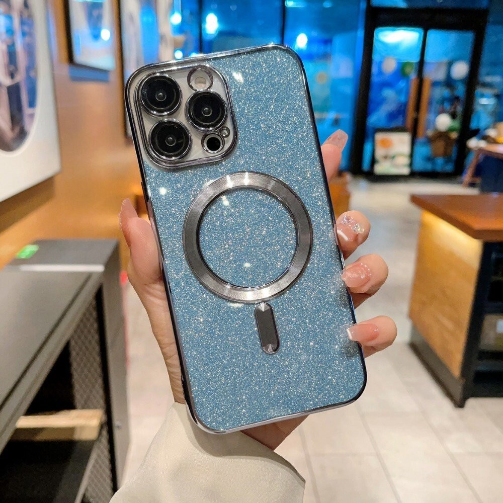 【台北士林*店面】閃粉磁吸手機殼 適用iPhone15 電鍍CD紋 Magsafe磁吸殼 帶鏡頭保護膜 送禮-細節圖9