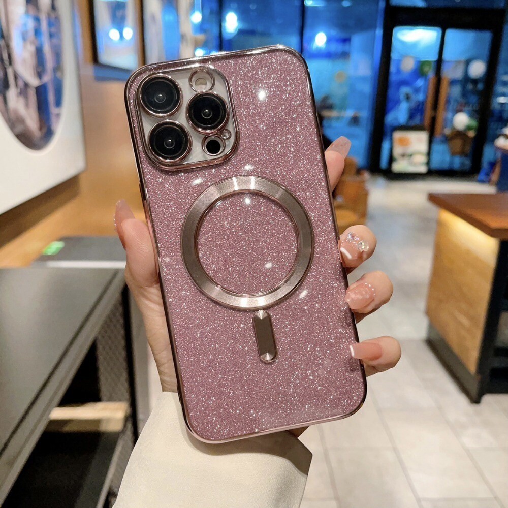 【台北士林*店面】閃粉磁吸手機殼 適用iPhone15 電鍍CD紋 Magsafe磁吸殼 帶鏡頭保護膜 送禮-規格圖9