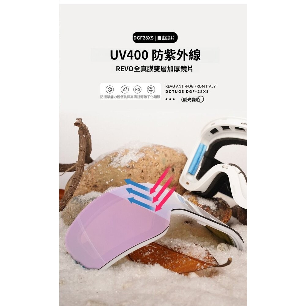 【實體店+發票】全天候智能變色滑雪鏡 防起霧護目鏡 防雪盲 保護眼睛 雙層防霧 大柱面 機車護目鏡 送禮-細節圖7