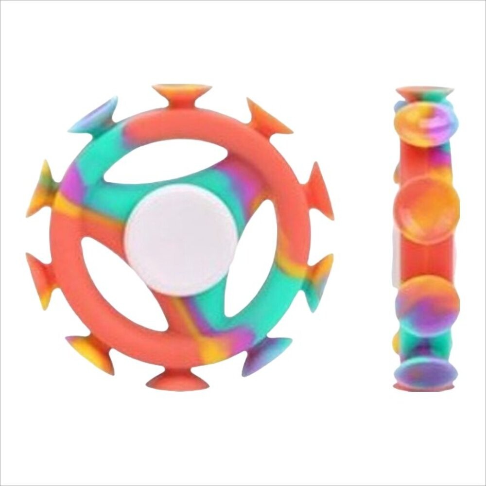 【實體店+發票】矽膠吸盤指尖陀螺 吸盤飛鏢 兒童益智玩具 轉轉樂 減壓玩具 玩具 送禮-細節圖2