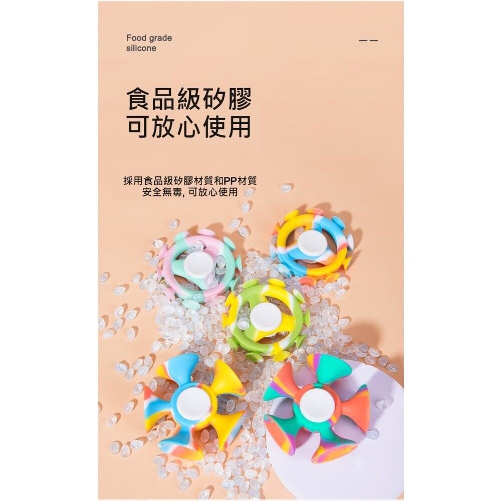 【實體店+發票】矽膠吸盤指尖陀螺 吸盤飛鏢 兒童益智玩具 轉轉樂 減壓玩具 玩具 送禮-細節圖5