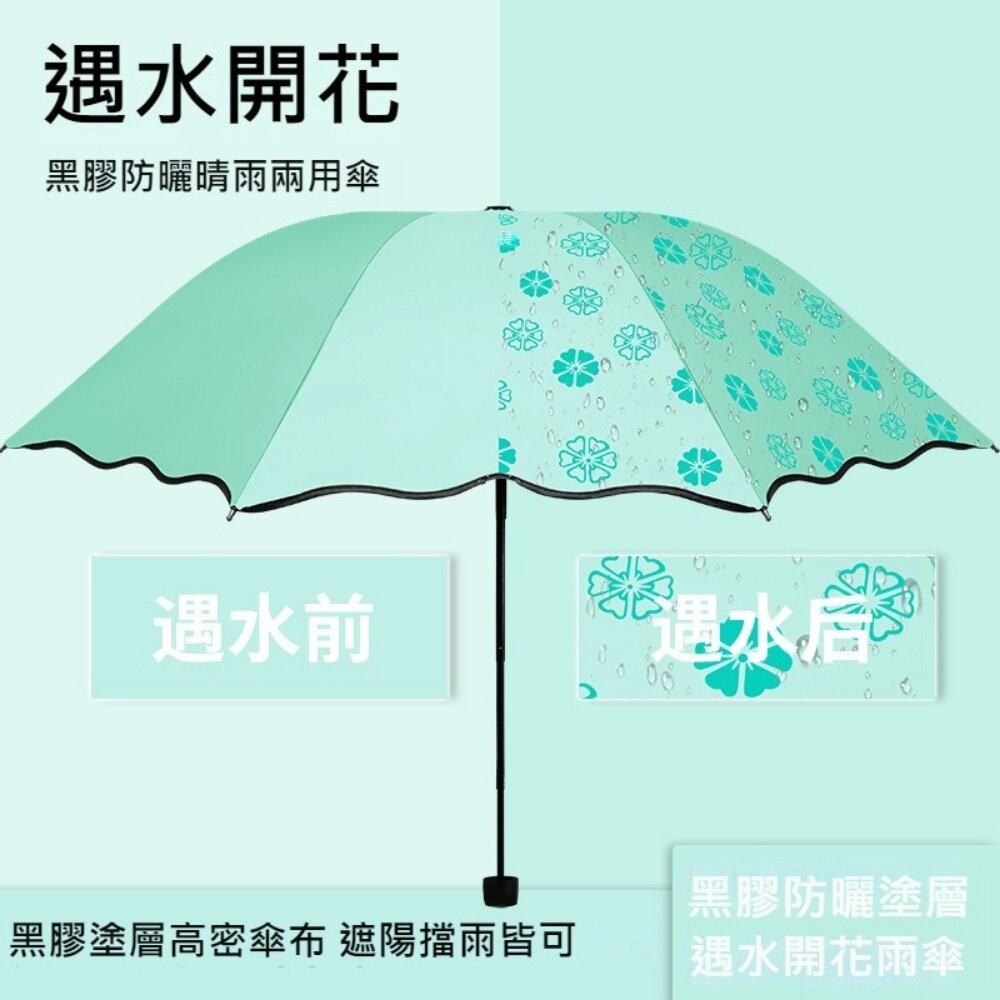 【實體店+發票】遇水開花晴雨傘 驚喜禮物 手動摺疊傘 防曬遮陽 女用折疊傘 太陽傘 防紫外線 送禮-細節圖4
