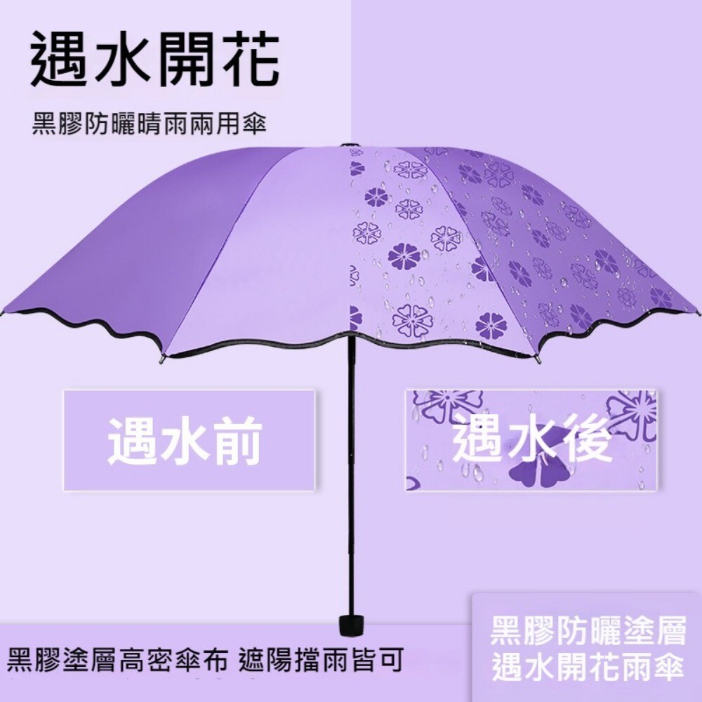 【實體門市】遇水開花晴雨傘 驚喜禮物 手動摺疊傘 防曬遮陽 女用折疊傘 太陽傘 防紫外線-細節圖6