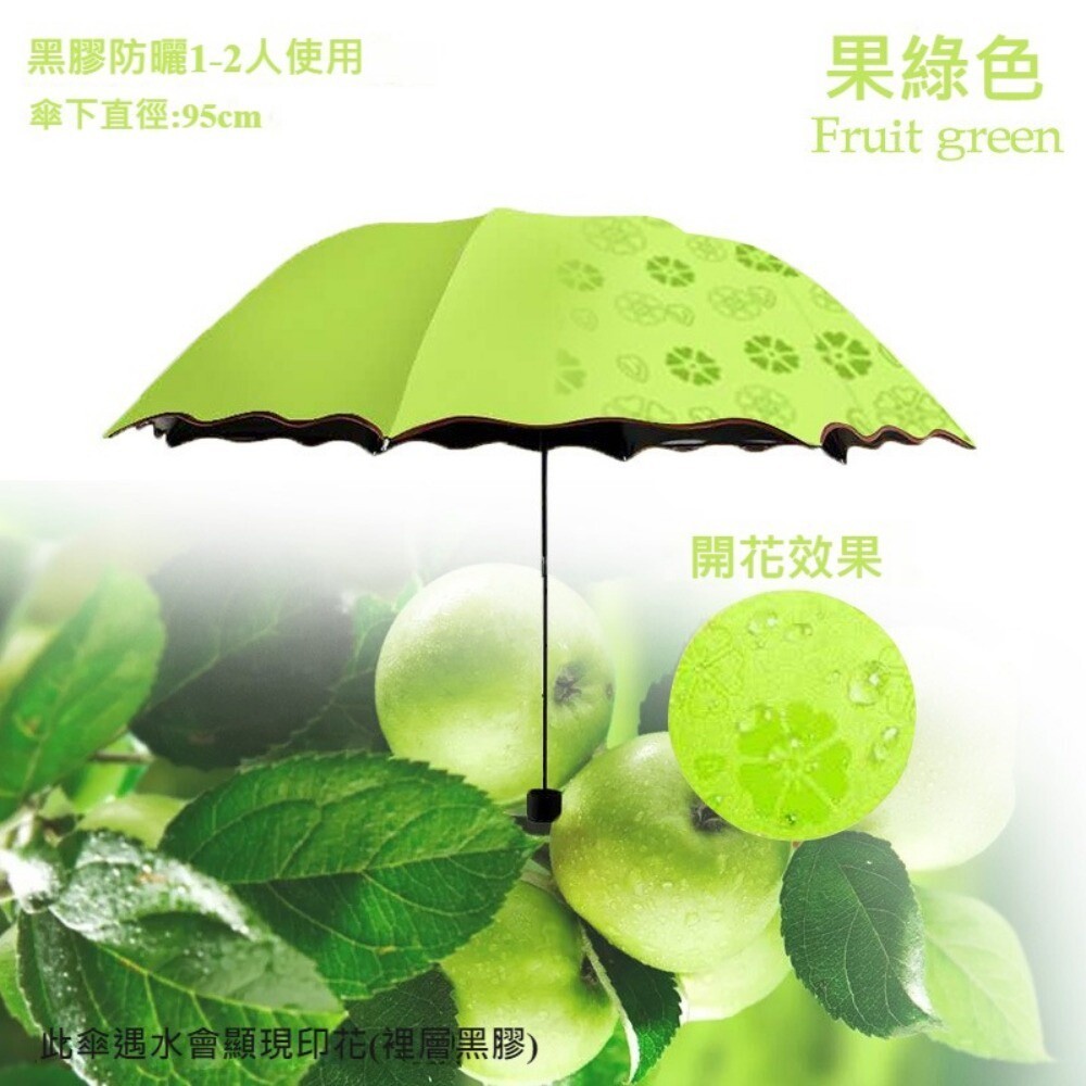 【台北士林*店面】遇水開花晴雨傘 驚喜禮物 手動摺疊傘 防曬遮陽 女用折疊傘 太陽傘 防紫外線 送禮-規格圖9