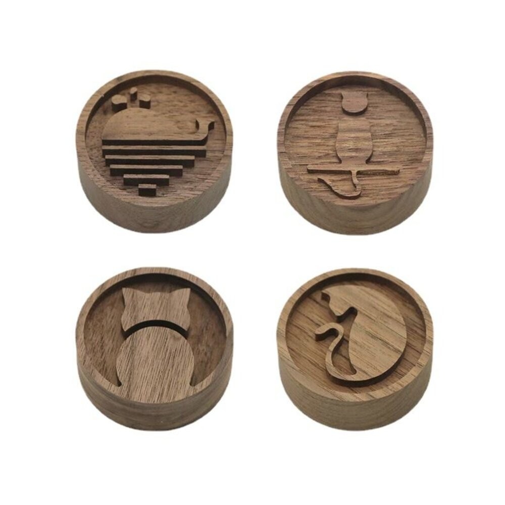 【實體店+發票】造型精油擴香木 黑胡桃木 家用木質擺件 隨身擴香器 貓咪造型 送禮-細節圖7