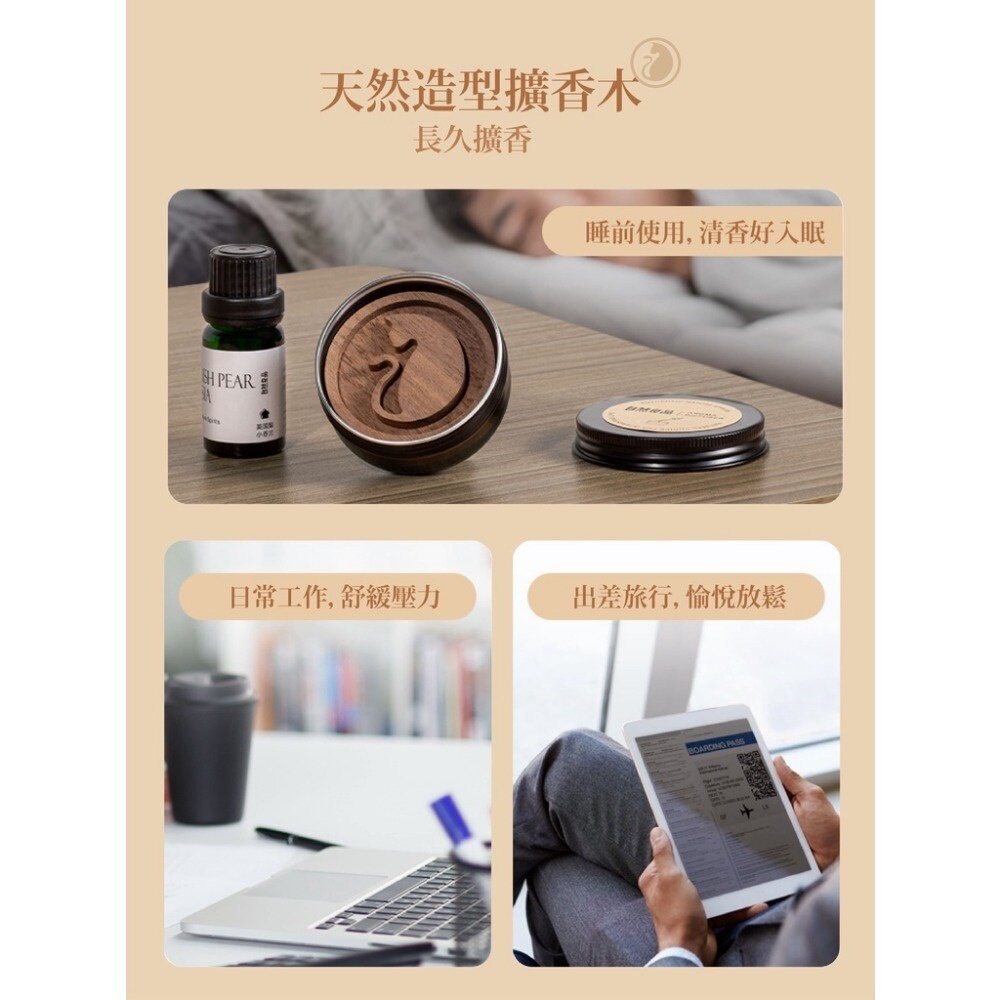 【台北士林*店面】造型精油擴香木 黑胡桃木 家用木質擺件 隨身擴香器 貓咪造型 送禮-細節圖3