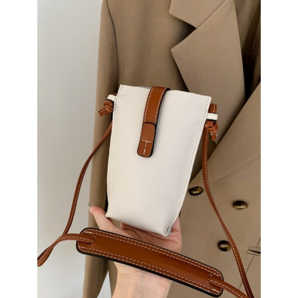 【實體店+發票】荔枝紋真皮氣質小方包 斜背包 頭層牛皮 手機包 側背包 女用單肩包 時尚優雅 送禮 送禮-細節圖4