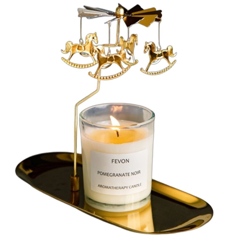 【實體店+發票】熱動力旋轉燭台 香薰蠟燭燭台 居家造景 辦公室擺設 氣氛擺飾 生日禮物 送禮 送禮-細節圖11