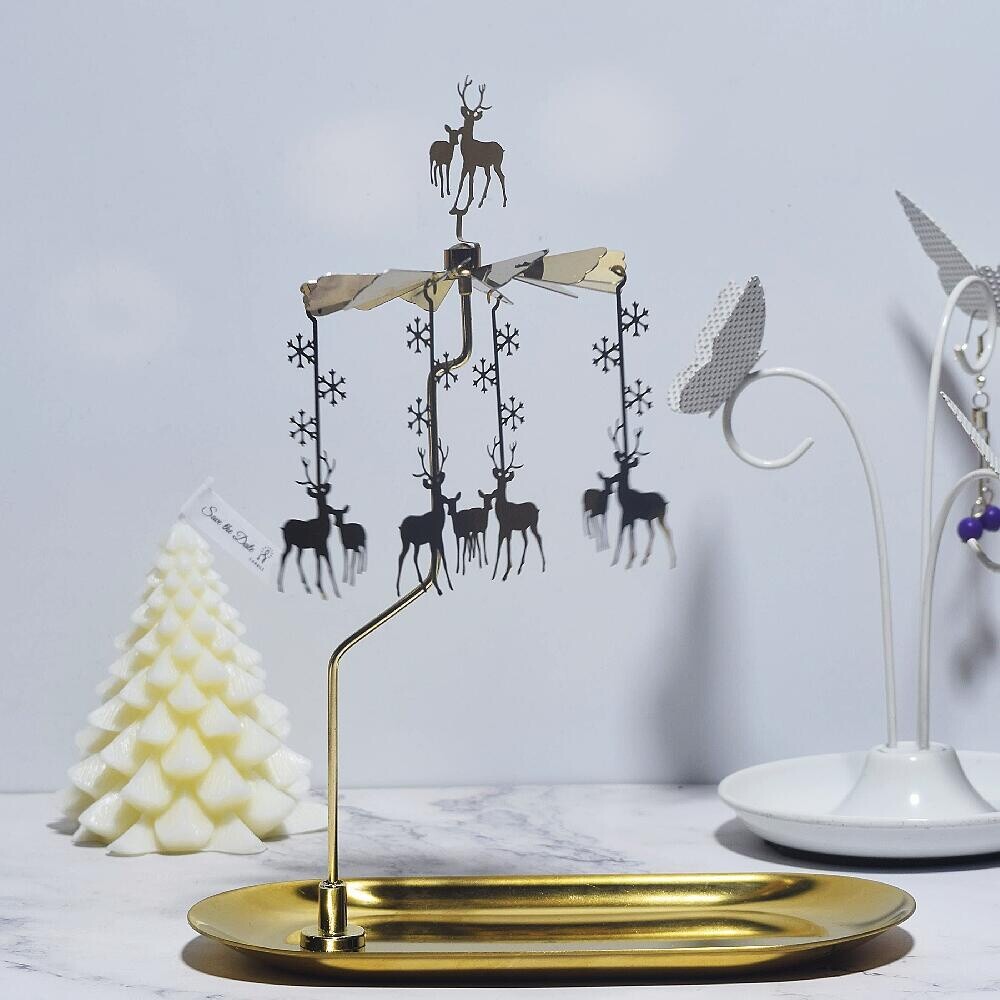 【實體店+發票】熱動力旋轉燭台 香薰蠟燭燭台 居家造景 辦公室擺設 氣氛擺飾 生日禮物 送禮 送禮-規格圖11