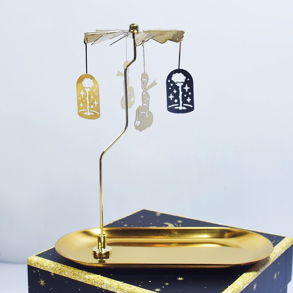 【實體店+發票】熱動力旋轉燭台 香薰蠟燭燭台 居家造景 辦公室擺設 氣氛擺飾 生日禮物 送禮 送禮-規格圖11