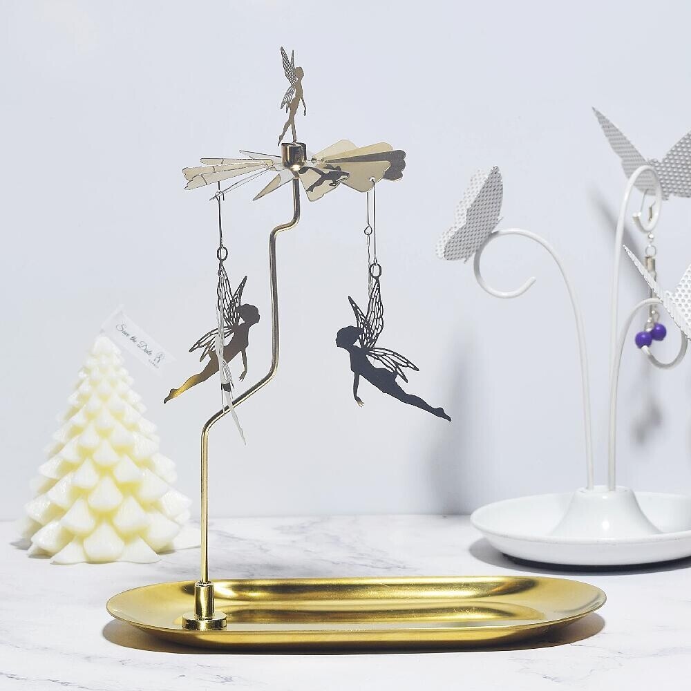 【實體店+發票】熱動力旋轉燭台 香薰蠟燭燭台 居家造景 辦公室擺設 氣氛擺飾 生日禮物 送禮 送禮-規格圖11