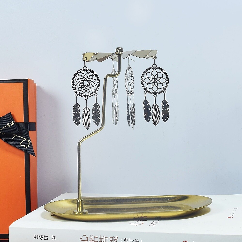 【實體店+發票】熱動力旋轉燭台 香薰蠟燭燭台 居家造景 辦公室擺設 氣氛擺飾 生日禮物 送禮 送禮-規格圖11