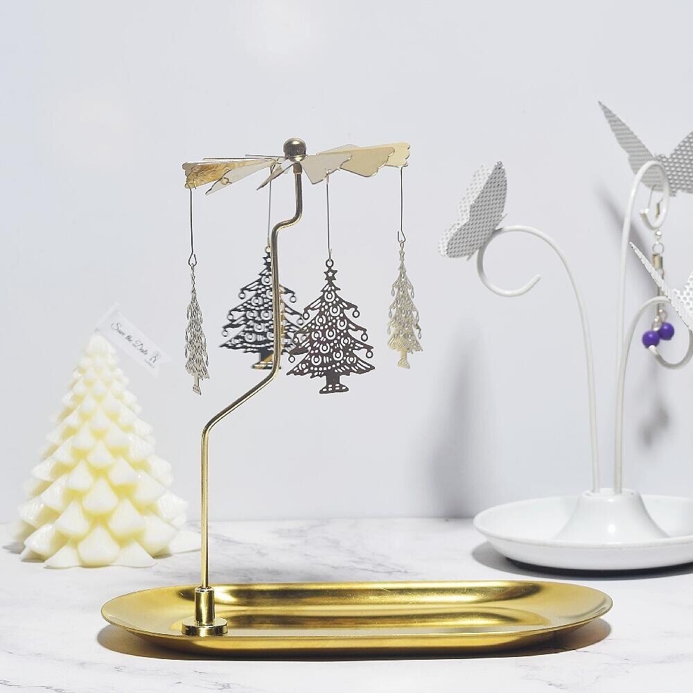 【實體店+發票】熱動力旋轉燭台 香薰蠟燭燭台 居家造景 辦公室擺設 氣氛擺飾 生日禮物 送禮 送禮-規格圖11