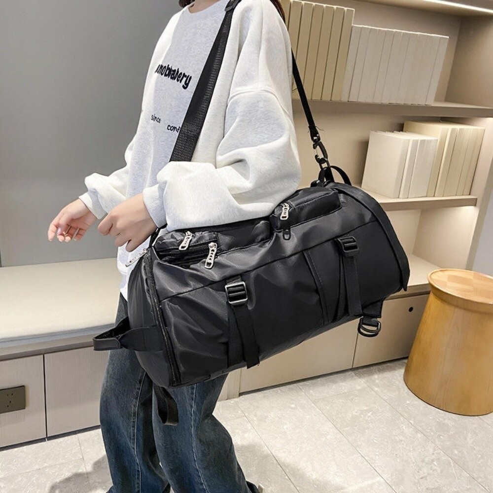 【實體門市】乾濕分離健身旅行包 後背包 旅行袋 大容量行李袋 登機包 瑜珈包 斜背後背手提包-細節圖9