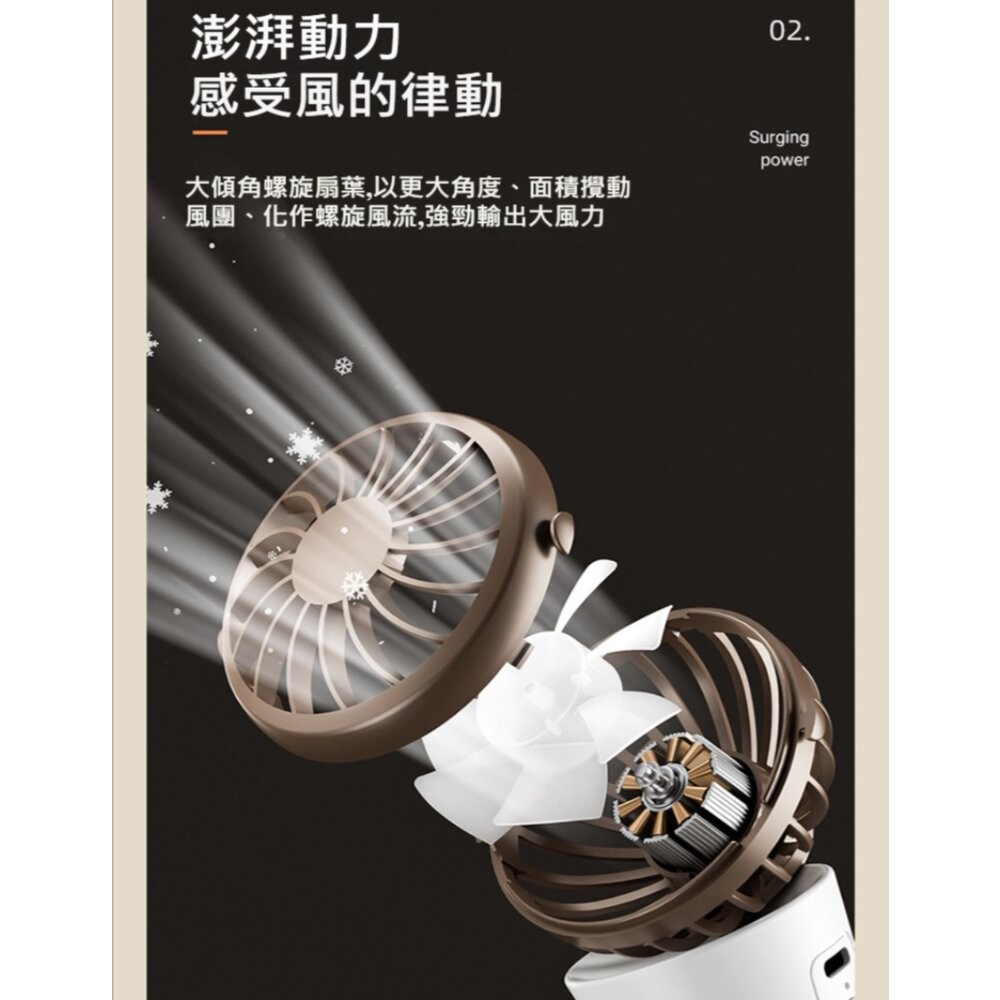 【台北士林*店面】冰淇淋四合一隨身風扇 USB充電 桌面風扇 夾腰風扇 掛脖風扇 手持小風扇 2023新款 送禮-細節圖4