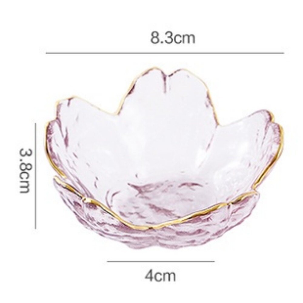 【實體店+發票】日式櫻花玻璃醬料碟 小碟子 火鍋沾醬碟 醬料碟 甜品碟 廚具 禮物 送禮-細節圖2